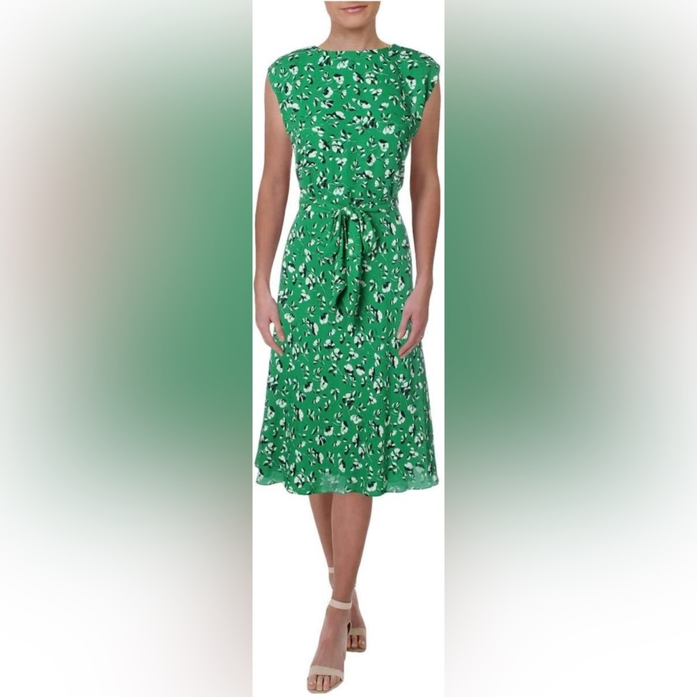 🚨Final Sale🚨!! NWT Ralph Lauren Green Floral Women's Dress Size 8